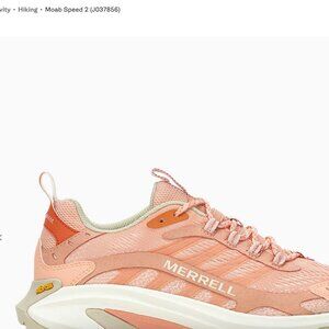 Merrell Women's Hiking Boots Size 9.5 US Moab Speed 2 in Peach